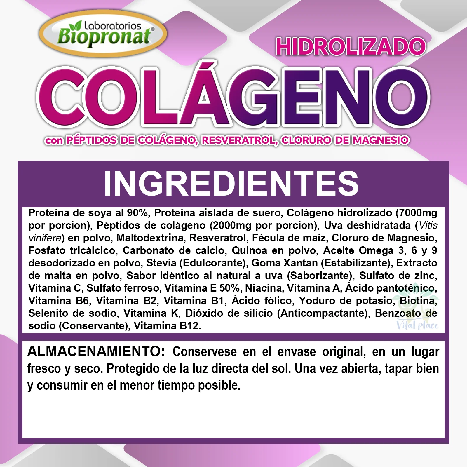 Colágeno Con Péptidos Biopronat 700gr Colágeno Con Péptidos Biopronat 700gr