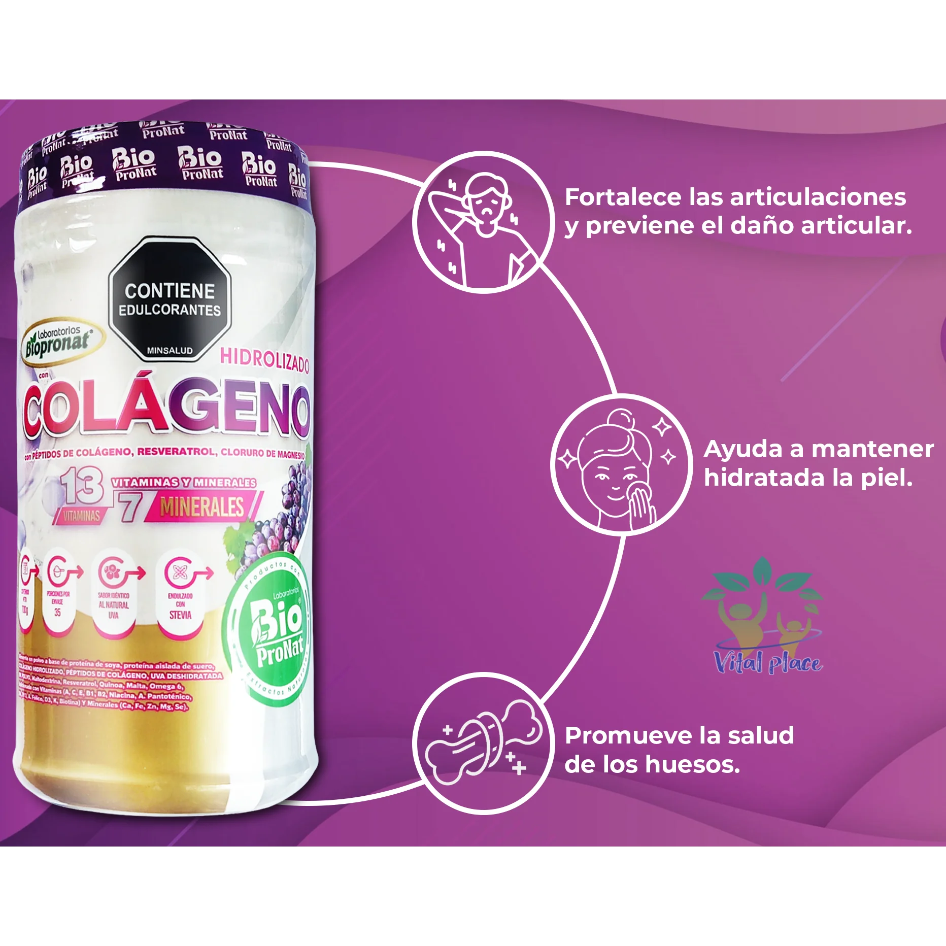 Colágeno Con Péptidos Biopronat 700gr Colágeno Con Péptidos Biopronat 700gr