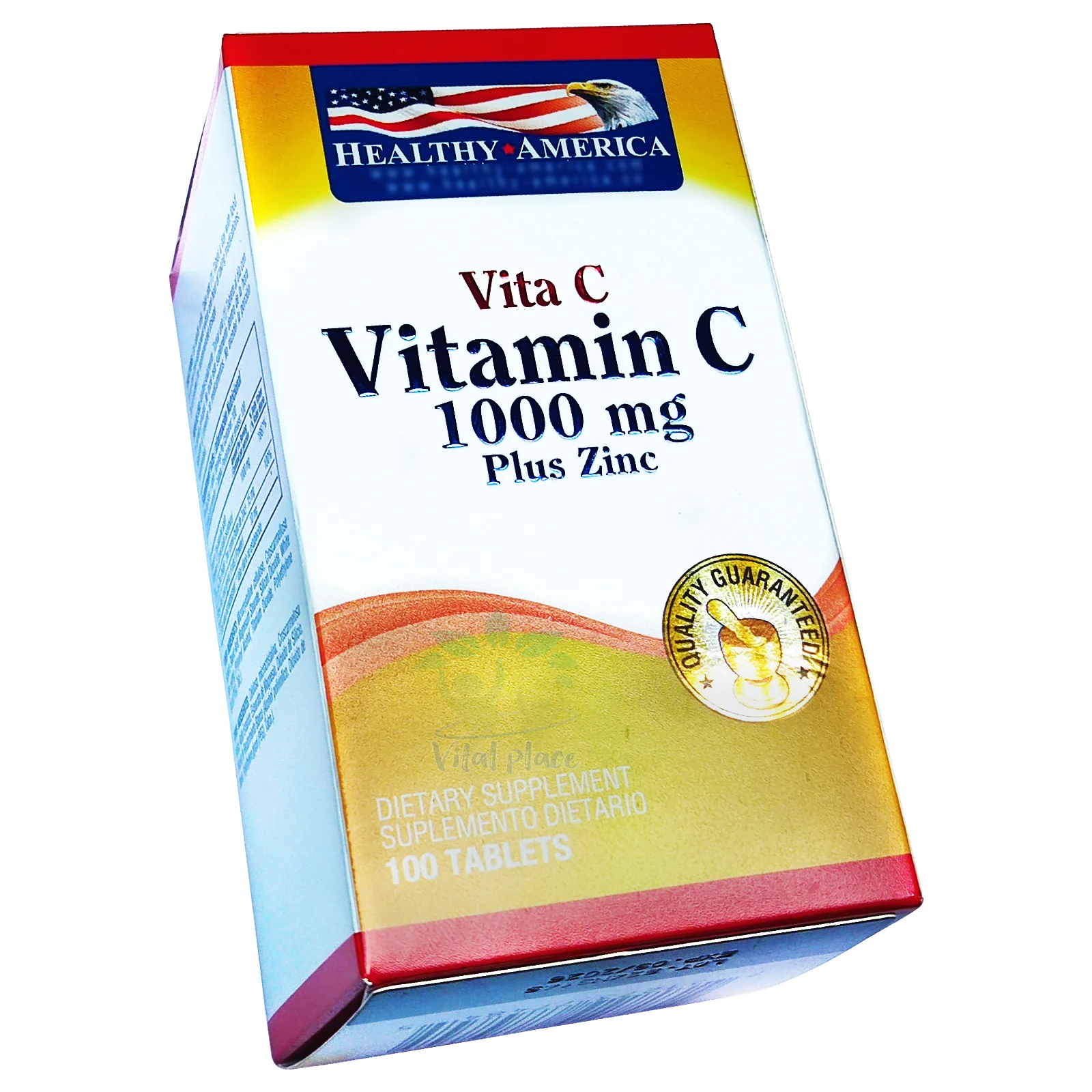 Vitamina C 1000 Mg Plus Zinc 100 Tabletas Healthy America Vitamina C 1000 Mg Plus Zinc 100 Tabletas Healthy America