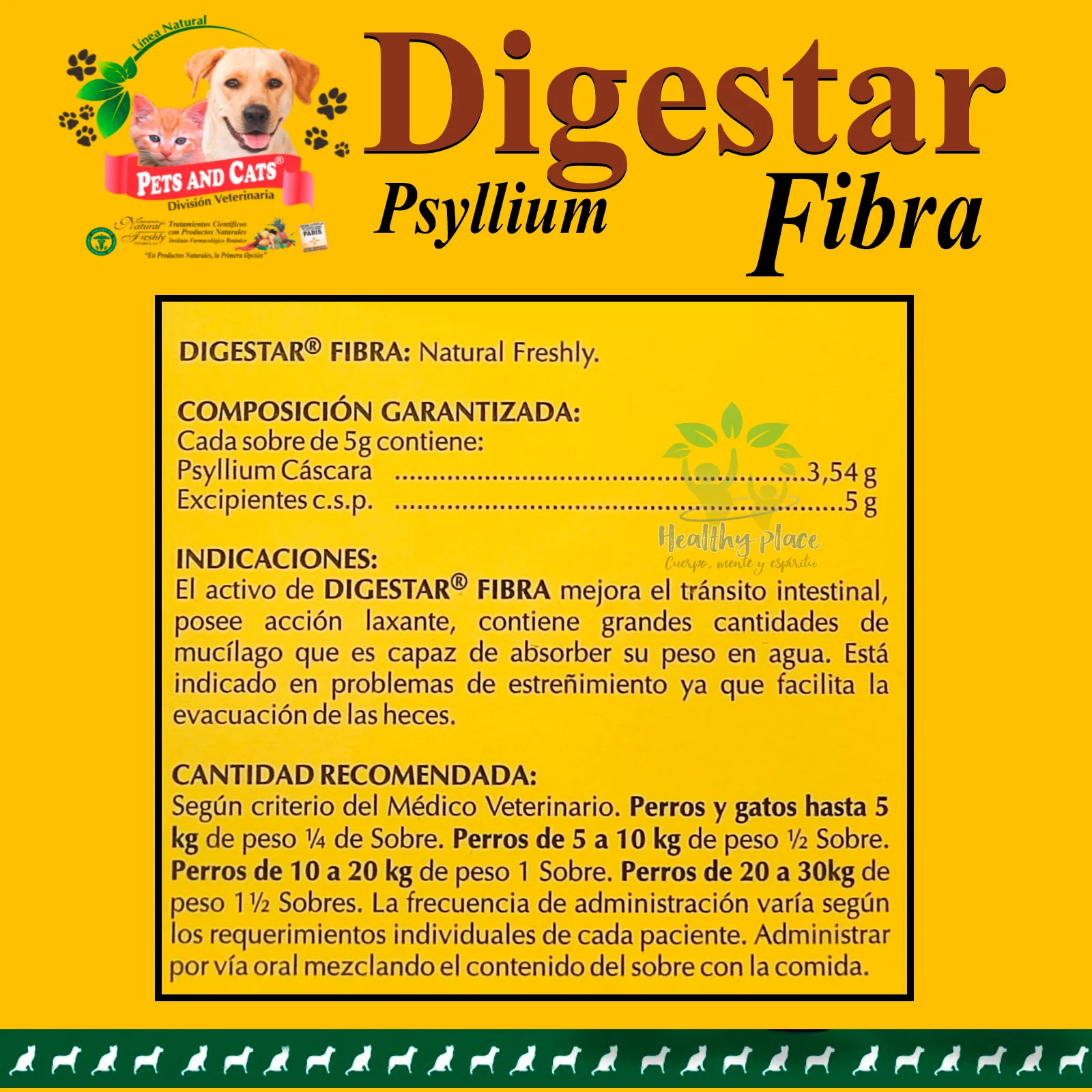 Digestar Fibra Para Perros Y Gatos Caja X 12 Sobres Natural Freshly