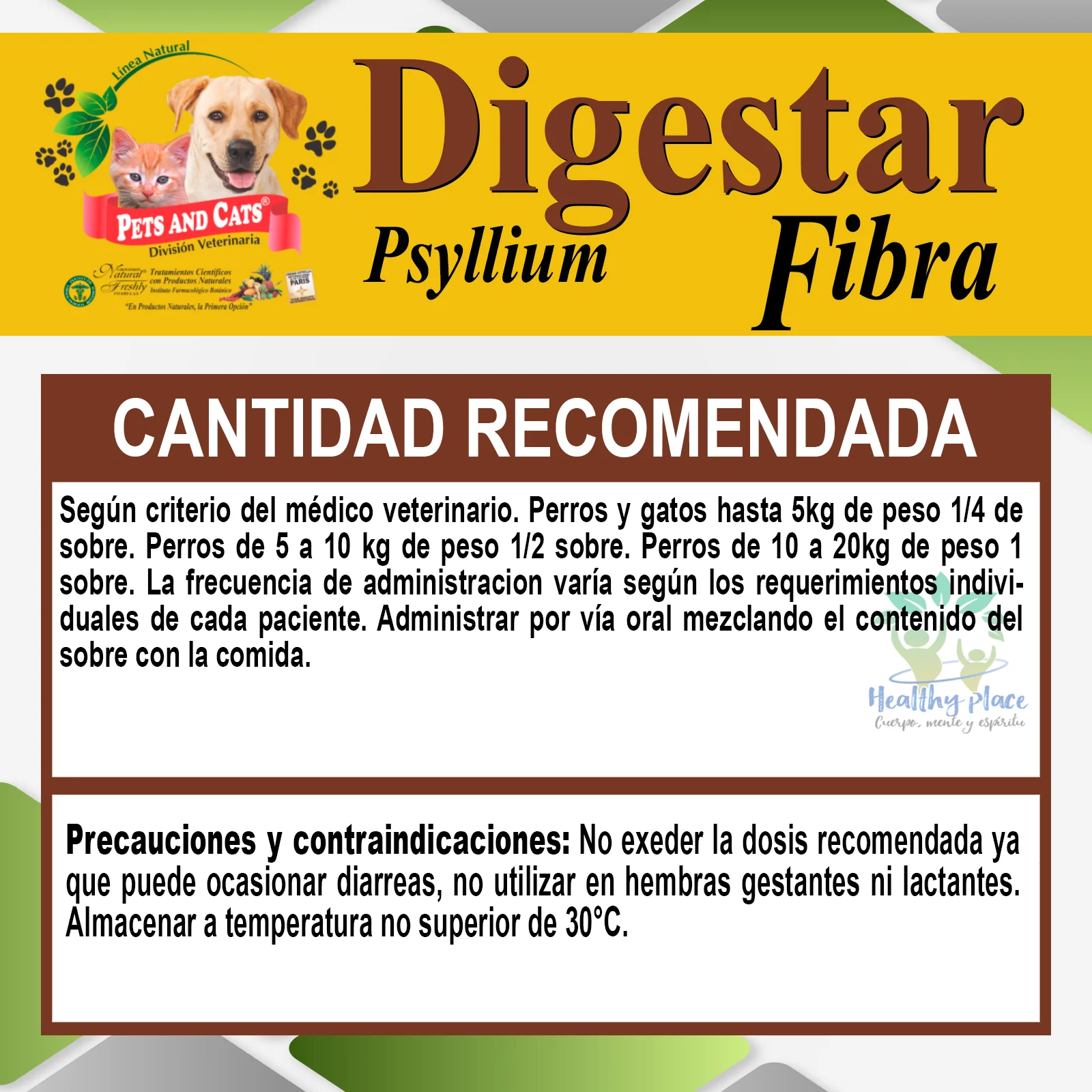 Digestar Fibra Para Perros Y Gatos Caja X 12 Sobres Natural Freshly
